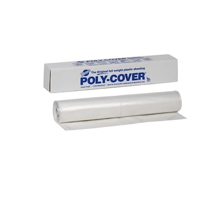 House 10 x 100 ft. 4 Mil Poly-Cover Plastic Sheets; Clear HO1415713